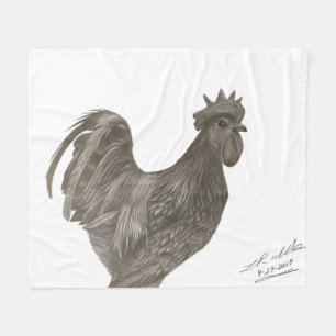 Polaire Couverture de l'ayam Cemani Rooster par Laurene We