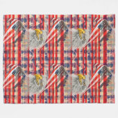 Polaire Couverture de liberté aigle et drapeau pour l'indé (Devant (Horizontal))