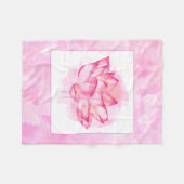 Polaire Couverture de Lotus d'aquarelle petite (Devant (Horizontal))
