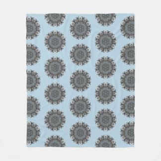 Polaire Couverture de mandala de gris bleu