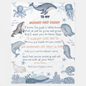 Polaire Couverture de message personnalisée, cadeau parfai (Devant)