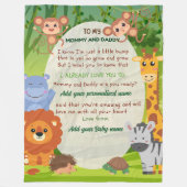 Polaire Couverture de message pour bébé personnalisée, cad (Devant)