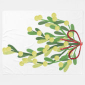 Polaire couverture de mistletoe rouge (Devant (Horizontal))