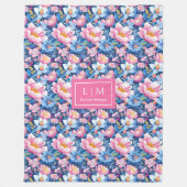 Polaire Couverture de monogramme rose pâle pour elle ultra (Devant)