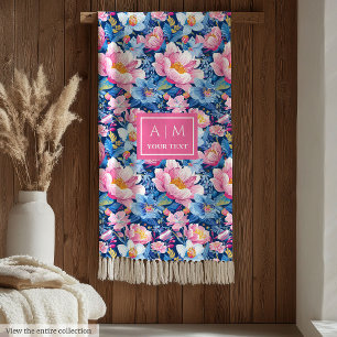 Polaire Couverture de monogramme rose pâle pour elle ultra