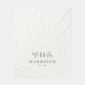 Polaire Couverture de monogramme rustique (Devant)