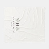 Polaire Couverture de monogramme rustique (Devant (Horizontal))