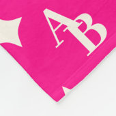 Polaire Couverture de Motif de monogramme initial rose cha (Coin)
