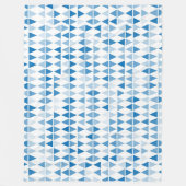Polaire Couverture de Motif de triangle géométrique bleu m (Devant)