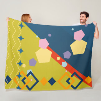 Polaire Couverture de Motif géométrique coloré personnalis