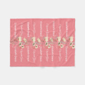 Polaire Couverture de naissance avec nom de bébé Cadeau de (Devant (Horizontal))