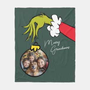 Polaire Couverture de Noël avec photo de famille Grinch Jo