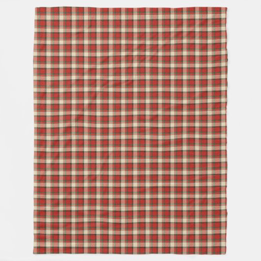 Polaire Couverture de Noël classique rouge vert Tartan (Devant)