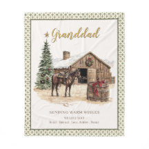 Couverture de Noël cosy pour grand-père, grange à