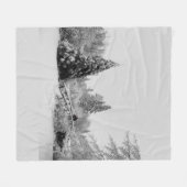 Polaire Couverture de Noël Couverte de neige Arbres couver (Devant (Horizontal))