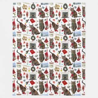 Polaire Couverture de Noël de chat