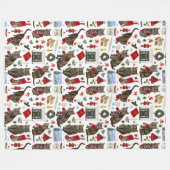 Polaire Couverture de Noël de chat (Devant (Horizontal))