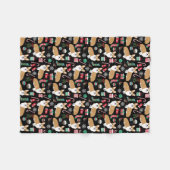 Polaire Couverture de Noël de Corgi (Devant (Horizontal))