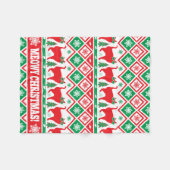 Polaire Couverture de Noël de Meowy ! Conception laide de (Devant (Horizontal))