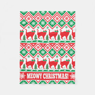 Polaire Couverture de Noël de Meowy ! Conception laide de