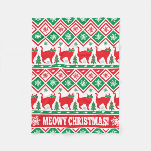 Polaire Couverture de Noël de Meowy ! Conception laide de (Devant)