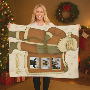 Polaire Couverture de Noël minimaliste de la chute de neig