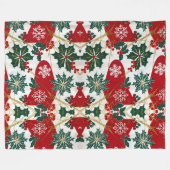 Polaire Couverture de Noël rouge et vert Festif (Devant (Horizontal))