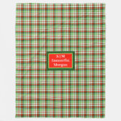 Polaire Couverture de Noël Rouge Vert Moderne Style Cosy (Devant)