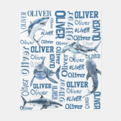 Polaire Couverture de nom de garçon personnalisée avec req (Devant)