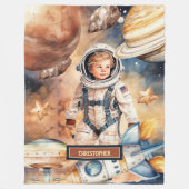 Polaire Couverture de nom personnalisé avec étoiles Rocket (Devant)