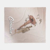 Polaire Couverture de nom personnalisé de trompette, Couve (Devant (Horizontal))