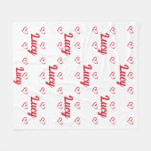 Polaire Couverture de nom personnalisée pour votre fille (Devant (Horizontal))