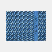 Polaire Couverture de panneau bleu de paix avec texte pers (Devant (Horizontal))