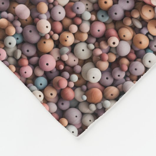 Polaire Couverture de perles en bois pastel (Coin)