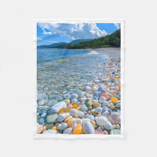Polaire Couverture de plage de galets colorés (Devant)