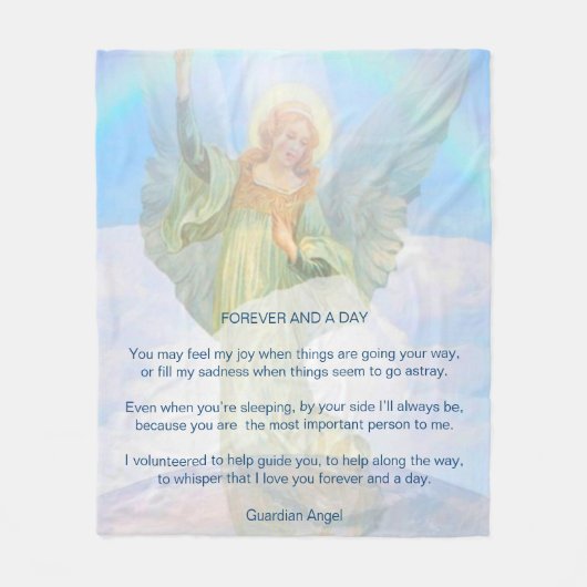 Polaire Couverture de poème d'ange gardien (Devant)