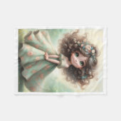 Polaire Couverture de princesse aux cheveux bouclés (Devant (Horizontal))