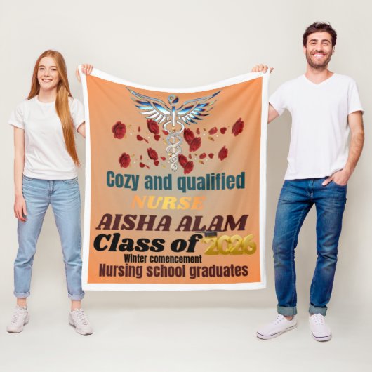 Polaire Couverture de remise de diplôme pour infirmière Co (En situation)