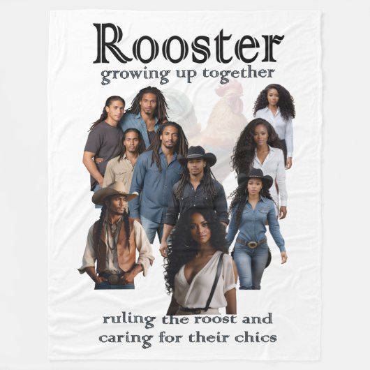 Polaire Couverture de Rooster Grow Up Together couverture (Devant)