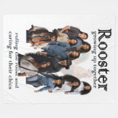 Polaire Couverture de Rooster Grow Up Together couverture (Devant (Horizontal))