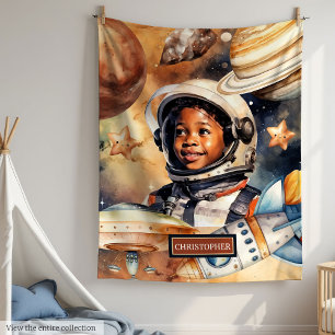 Polaire Couverture de roquette de Black Boys Aquarelle de
