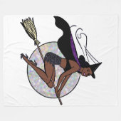 Polaire couverture de sorcière à épingle noire (Devant (Horizontal))