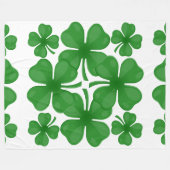 Polaire couverture de trèfle à 4 feuilles (Devant (Horizontal))