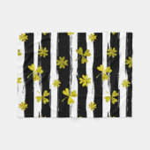 Polaire Couverture de trèfle blanc noir st patrick (Devant (Horizontal))