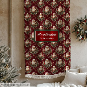 Polaire Couverture de vacances traditionnelle Santa Claus
