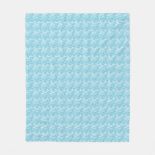 Polaire Couverture de vagues japonaises bleu clair