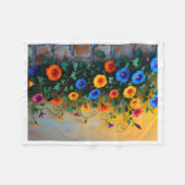 Polaire Couverture de vigne florale vibrante (Devant (Horizontal))