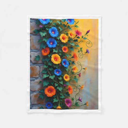 Polaire Couverture de vigne florale vibrante (Devant)