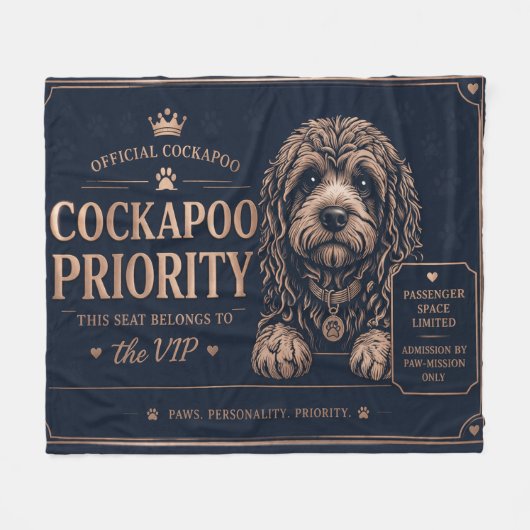 Polaire Couverture de voiture pour Cockapoo Cadeau de voya (Devant (Horizontal))