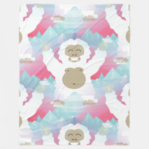 Polaire couverture de yeti rose